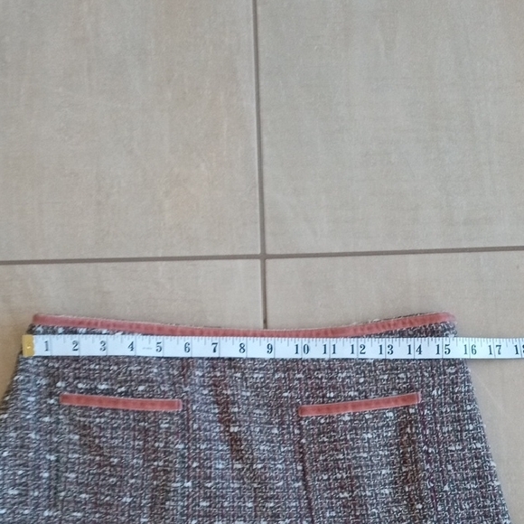 Chic Tweed A-Line Skirt in Brown and Cream - Picture 15 of 16